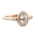 14K White Sapphire Diamond Engagement Ring Oval Diamond Halo Setting 14K 18K White Yellow Rose Gold Platinum Palladium Bridal Jewelry