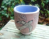 Yunomi Porcelain Tea Cup with Flying Bird
