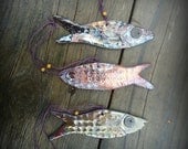 Raku Fish Ornaments (3) - terraworks