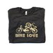 SALE: Bike Love gold screen print tshirt