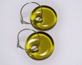 Wine Bottle Disc Earrings
