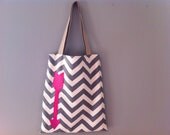 Chevron Tote with Appliqued Arrow
