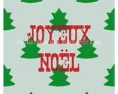 Christmas card, Holiday Greeting Card, Blank card - Joyeux Noel