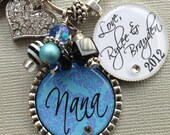 Nana Personalized Gift, Aunt gift -Personalized Children's Names-- Grandmother, Mom, Heart Charm, Count Your Blessings