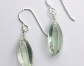 Marquis-Cut Green Amethyst Earrings
