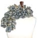 Crocheted Ruffled Scalloped Scarf"Kahki"