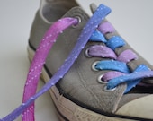 Pink/ Blue /Purple Spotty Shoe Laces