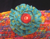 Artisian Made Fabric Coiled Bowl - Bright Colors and Useful Too