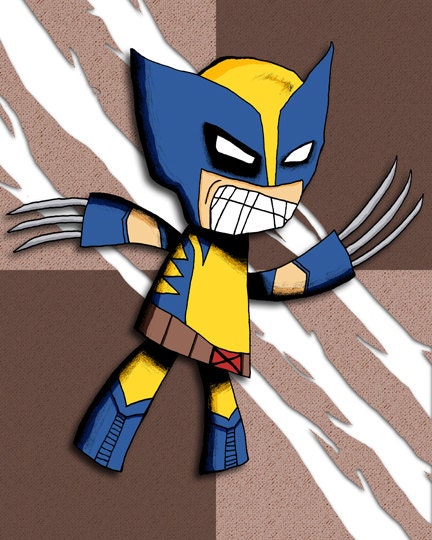 Wolverine Art Print X-Men Illustration Super Hero