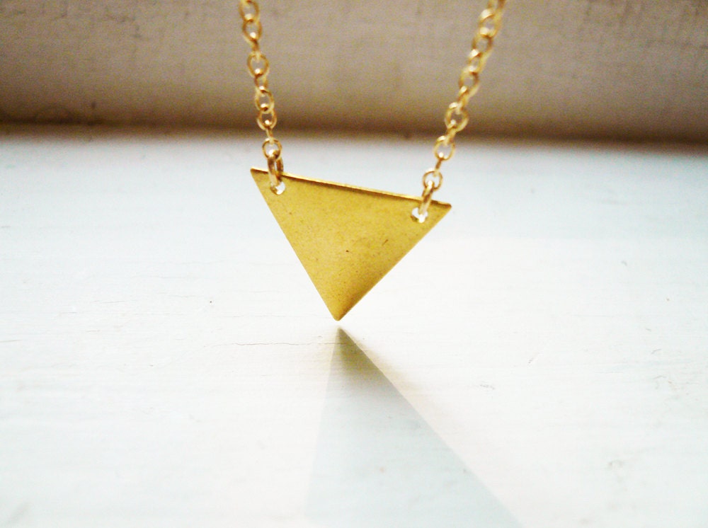 Gold Triangle Necklace