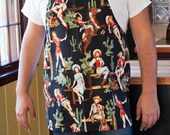 Handmade Unisex Apron Cowgirl Black Alexander Henry