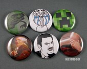 Internet Meme Pinback Buttons Set of 6 (Set no. 2)