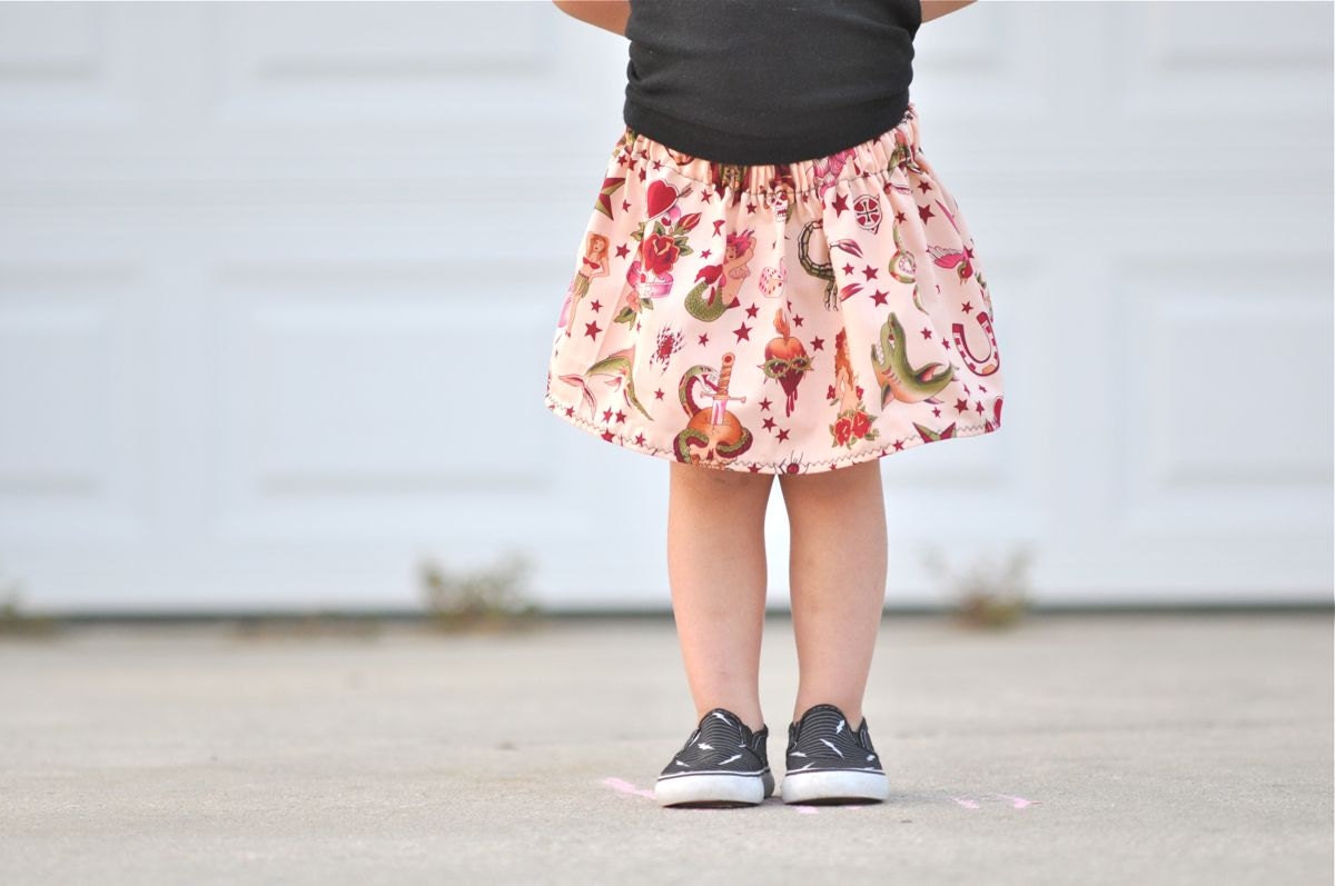 Pink Sailor Tattoo Skirt - Toddler 2T