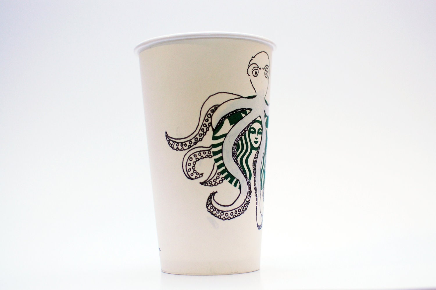 Octopus Doodled Starbucks Cup