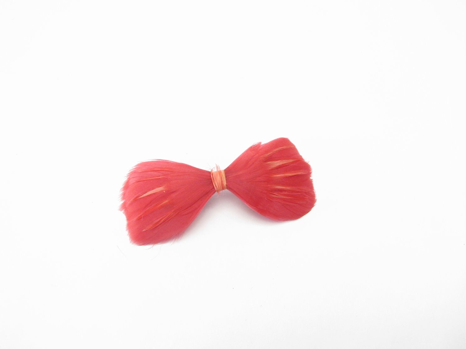 German Vintage goose Feather BOW - PINK - Earrings, Sewing, Jewelry, Craft, Millinery, Headbands