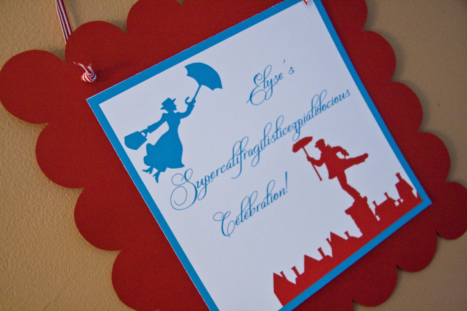 Mary Poppins Carnival Jolly Holiday Door Sign Welcome Sign: Jolly Holiday Birthday Party Door Sign by Belleza e Luce