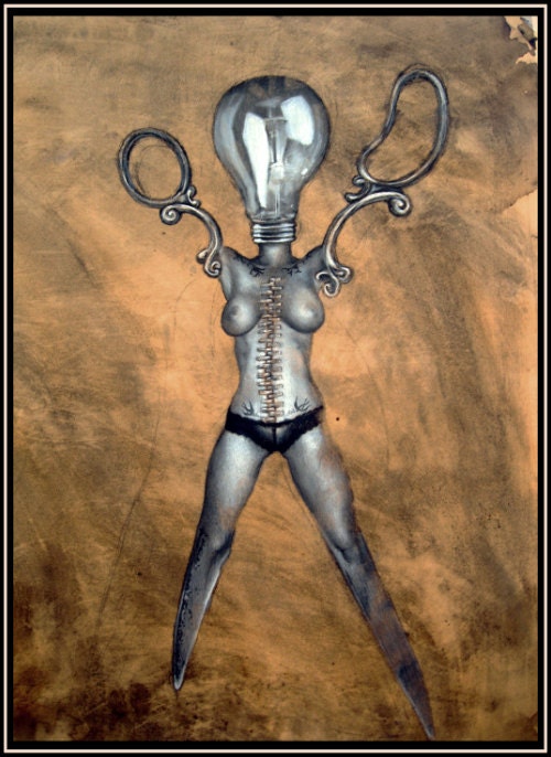 Scissor Sex Light. Original drawing