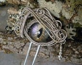 Gothic Steampunk Eye Hair Pins by Twisted Sister Arts Colorshift