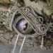 Gothic Steampunk Eye Hair Pins by Twisted Sister Arts Colorshift