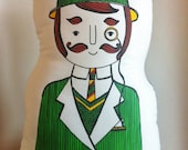 Plush Doll - Moustache Gentleman - Cushion