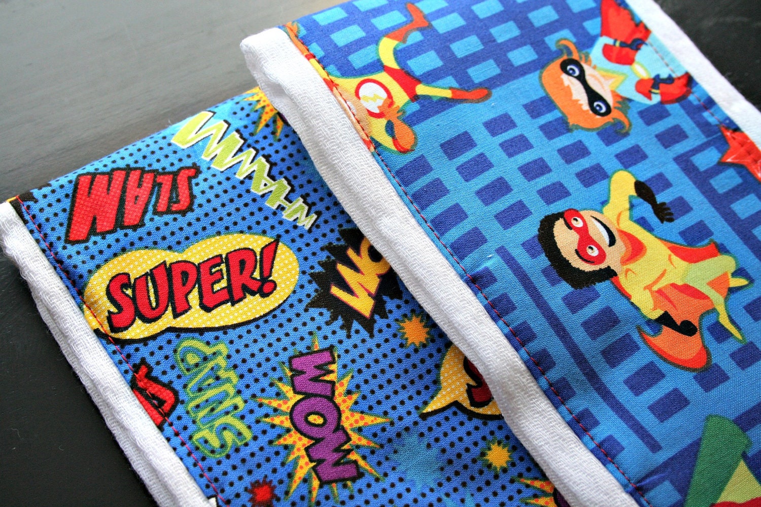 Superhero Burp Cloth Set
