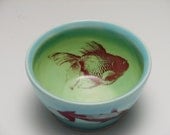 Goldfish Tea Bowl/ Handmade Pottery