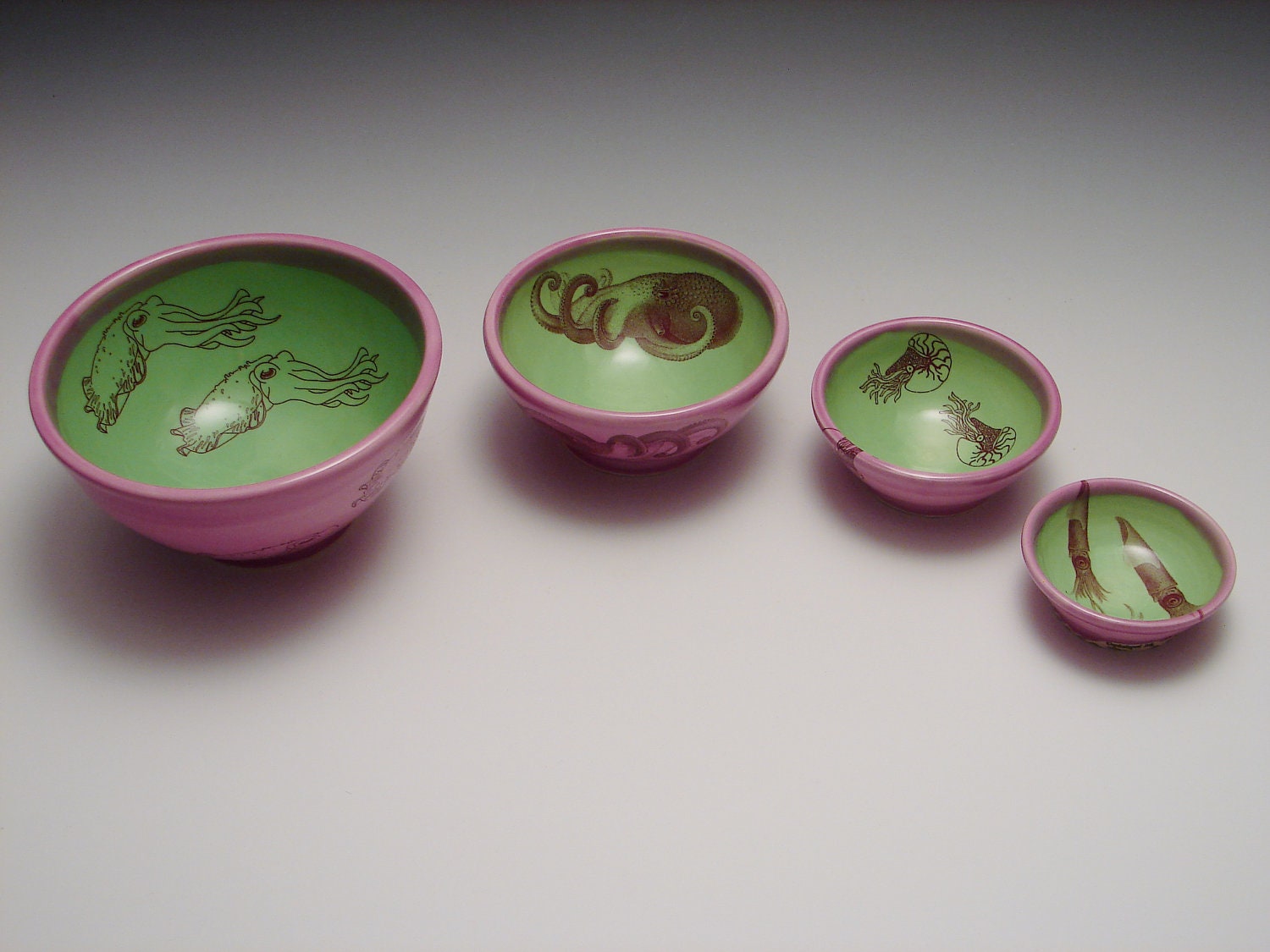Cephalopod Nesting Bowl Set/ pottery