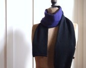 Cashmere Scarf men women Eco friendly black purple neck warmer fashion - 100% Recycled - special partner friend sale 129