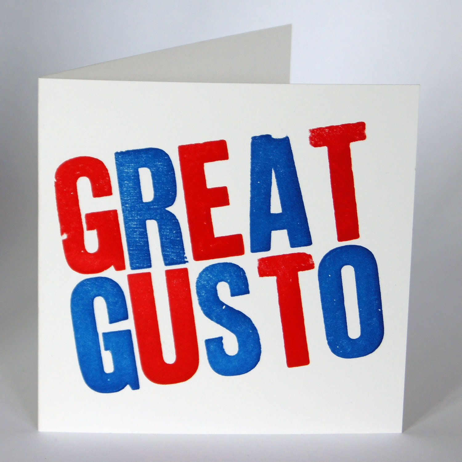 Letterpress Woodblock Cards - Great Gusto