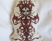 Strange Something Pillow Doll- Limited edition lithograph on fabric in Red
