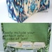 Coupon Organizer Wallet Floral Lagoon Fabric Brown Lined
