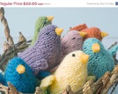 Two Knit  Bird Toys, Choose Colors, Holiday Decor, Nursery Decor, Tree Ornament, Stuffed Toy,  Waldorf Toy - beadedwire