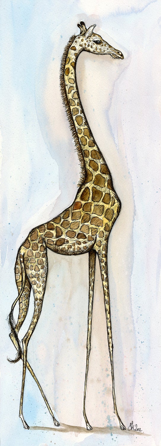 Little Long Legs - Giraffe Art Print