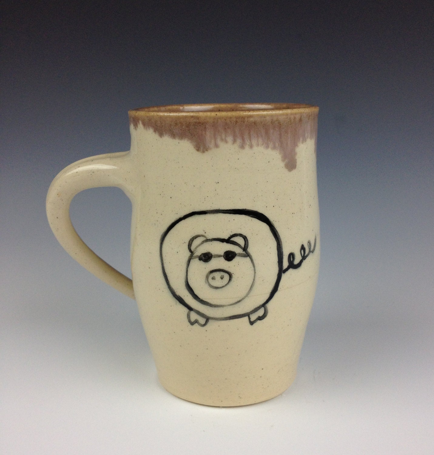 Too Cool Pig Mug- Purple