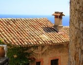 Old Village in the South of France - Signed 20 x 30 Fine Art Travel Photograph Poster overlooking the Mediterranean Sea, FREE Shipping
