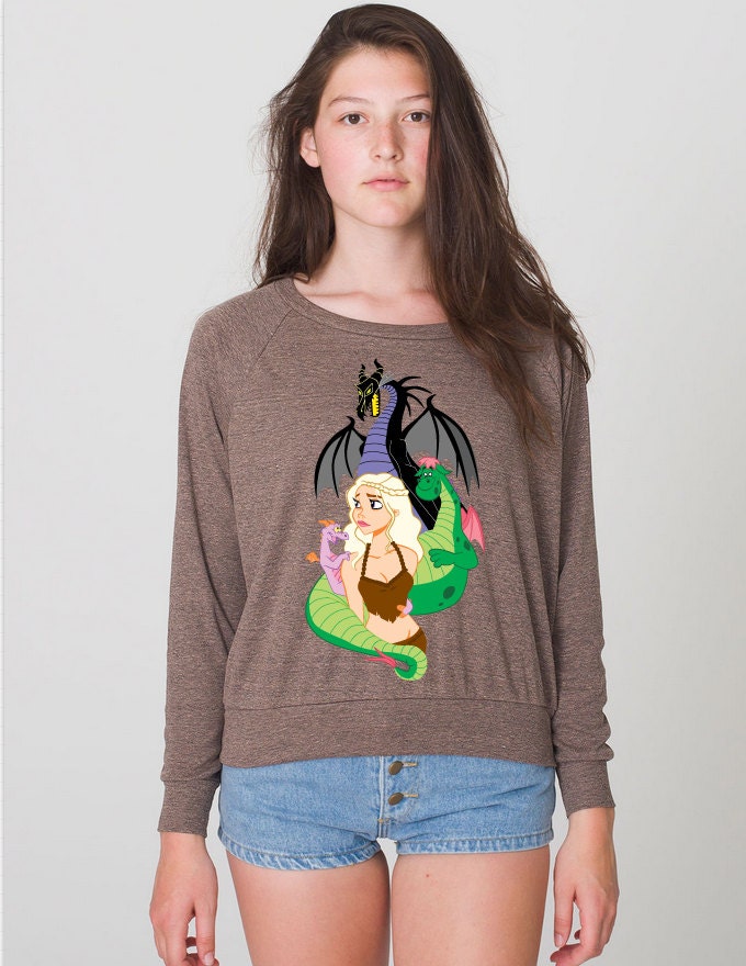 Mother Of Dragons Womens Raglan Long Sleeve Shirt Game of Thrones Mashup S, M, L