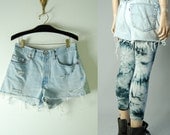 vintage studded LEVIS JEAN CUTOFFS shorts womens 32