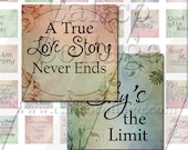NEW Words to Live By - Instant Download Digital Collage Sheet Printable - 1x1 Inch Inchies Tile Size 967