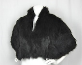 25% Off Storewide Sale  //  Vintage 1950s or 60s Luxurious Fur Capelet, Mad Men Glamour