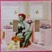 Zombie in a pink kitchen- a fun theme on a handmade MIXED MEDIA double toggle light switchplate with MATCHING Screws (ready to ship/C-z)