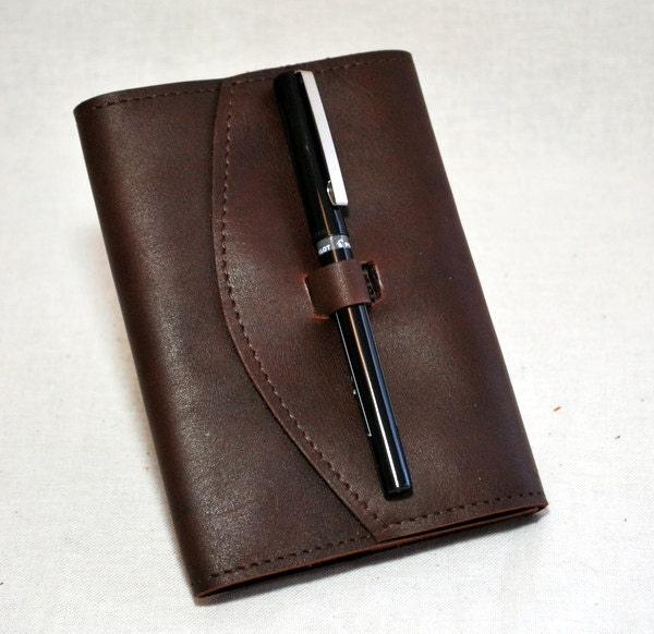 Refillable Travel Journal:  Dark  Brown