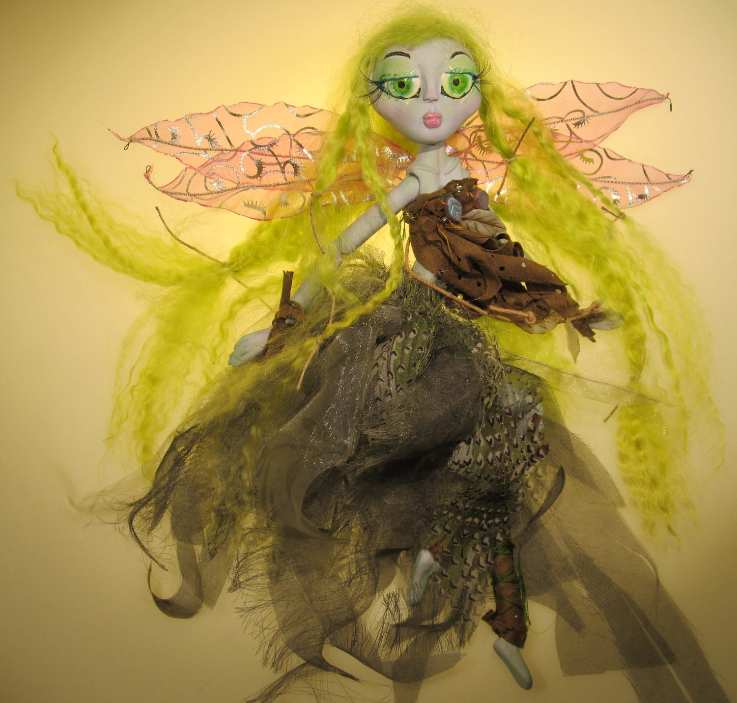 BELLE, a blue belle fairy, ball jointed doll, Ooak
