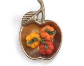 Felt Pumpkins Autumn decor Weddings favors wool 3 small orange handmade felted fall decoration gift apple Thanksgiving table Christmas