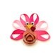 Pink Turkey Hair Bow, Girly Turkey Clip for Baby, Glam Turkey Hair Clip Toddler Hair Clip for Girls Children Holiday