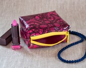 Purse Pouch Make Up Bag Pill Case Lace Oilcloth