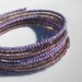 Grape"- Memory warp beaded Bracelet, Purple glass beaded,