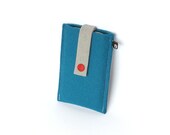 iPhone case: Blue and grey wool felt with snap closure - 3G / 3GS / 4 / 4S / 5