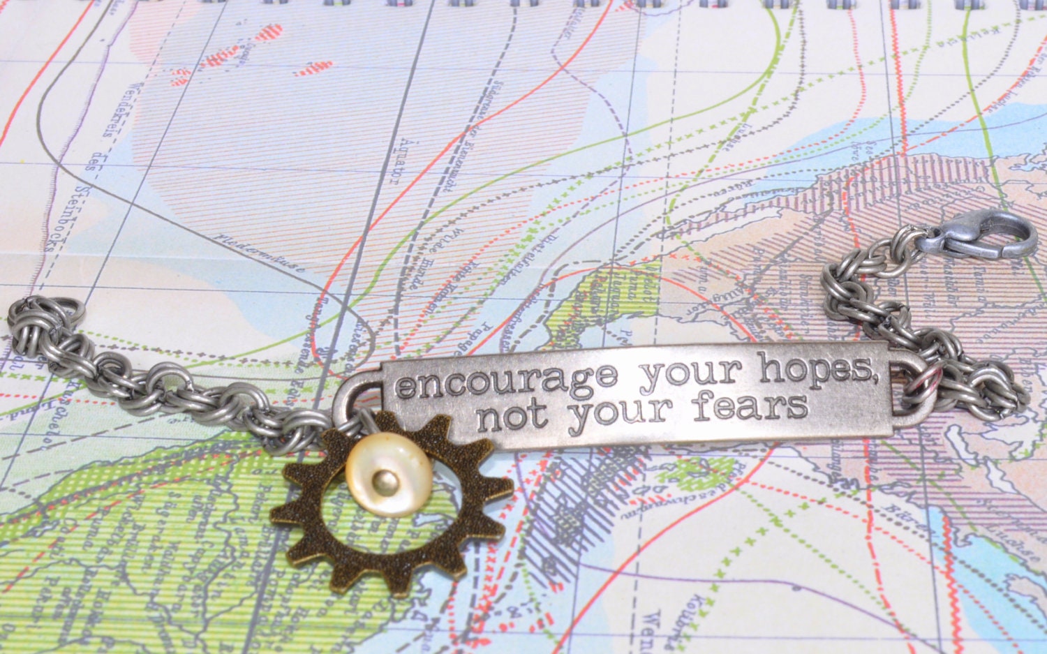 Inspirational Bracelet "Encourage Your Hopes, Not Your Fears"