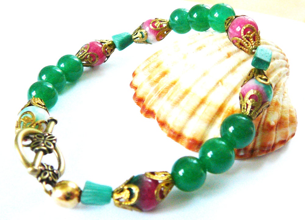 Comfort Your Self - Bracelet / Malaysian Jade and Green Agate