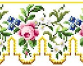 Sajou rose panel 2 - Cross stitch pattern . Instant download